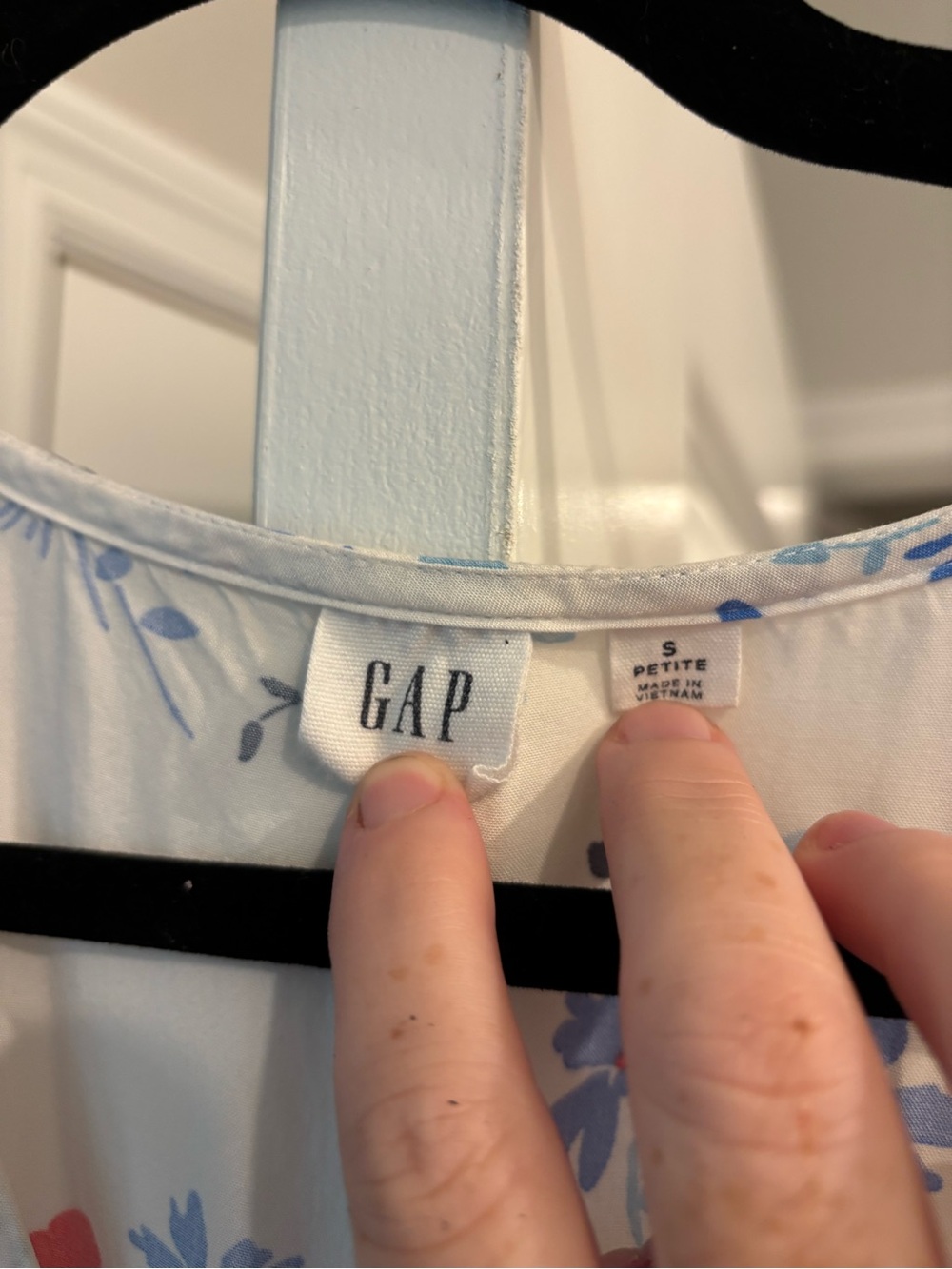 GAP Petite Floral Camisole in White, Blue and Lavender
